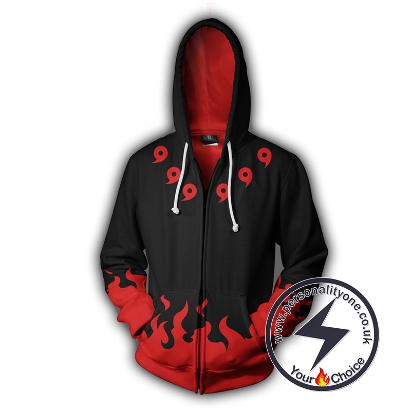 Naruto Madara Mangekyou Zip Up Hoodie Jacket